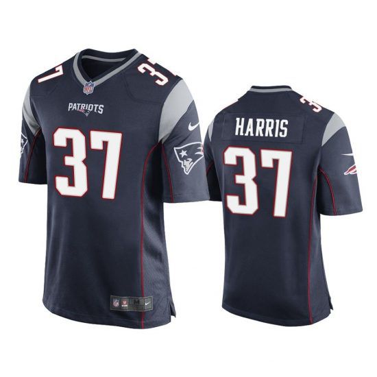 Men New England Patriots #37 Damien Harris Nike Navy Game NFL Jersey->new england patriots->NFL Jersey